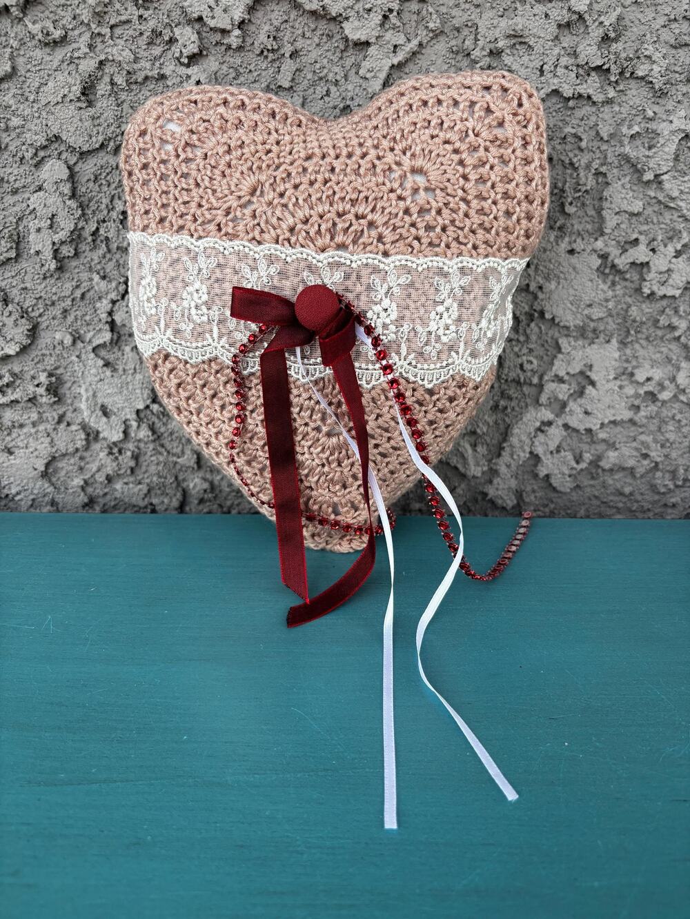 Handmade Ring Bearer Pillow: Lace Ring Cushion